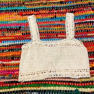 Crochet top.